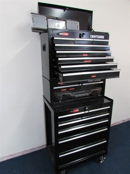 CRAFTSMAN 3 SECTION ROLLING TOOL BOX STACK