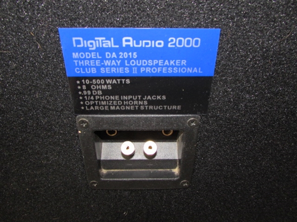 TWO DIGITAL AUDIO 2000 SPEAKERS 
