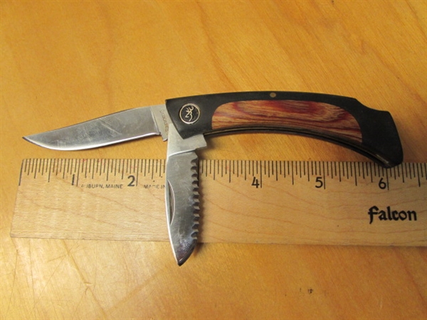 BROWNING 2 BLADE POCKET KNIFE WITH NYLON SHEATH