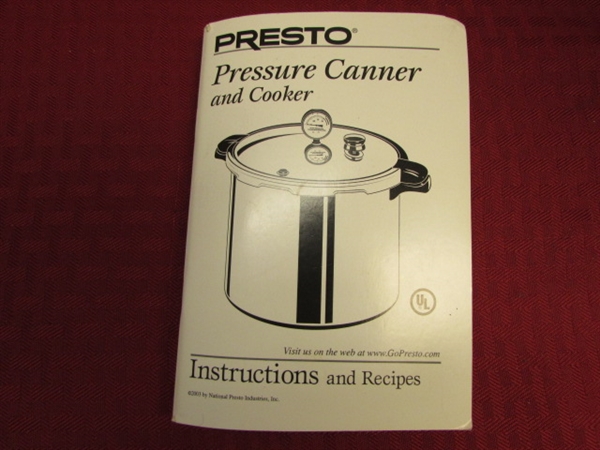 18 QT. PRESTO PRESSURE CANNER & COOKER - NICE