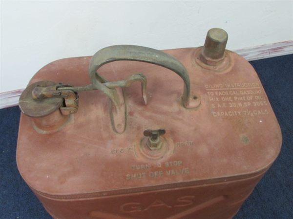 LARGE METAL DOUBLE SIZE JERRY GAS CAN