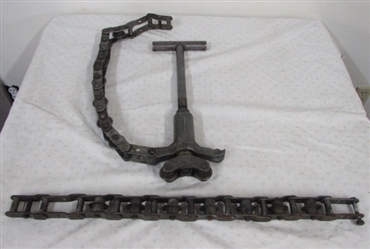 LARGE CHAIN PIPE CUTTER WITH EXTRA CHAIN