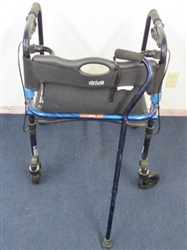 CLEVER LITE WALKER WITH FOLDING  SEAT & MATCHING WALKING CANE 