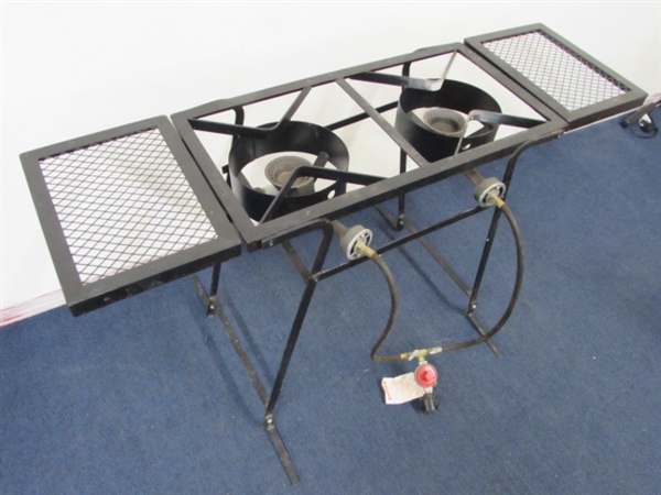 OUTFITTERS PROPANE DUAL BURNER GRILL & CAMP STOVE