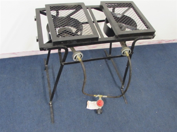 OUTFITTERS PROPANE DUAL BURNER GRILL & CAMP STOVE