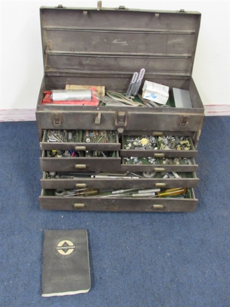 KENNEDY TOOL BOX WITH ASSORTED TOOLS