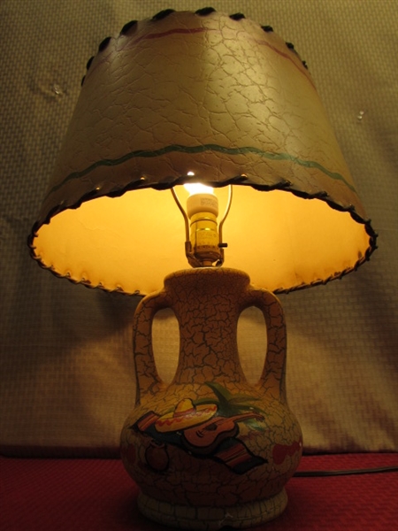 A LITTLE SOUTHWEST FLAIR - COLORFUL RETRO FOLK ART LAMP