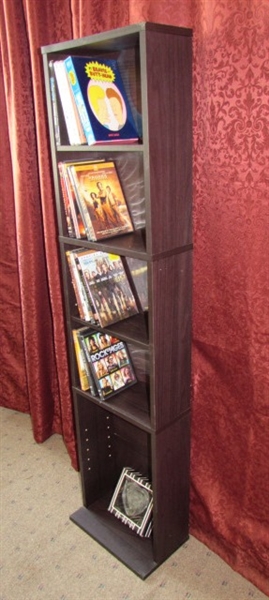 DVD STORAGE UNIT WITH DVD'S & MORE