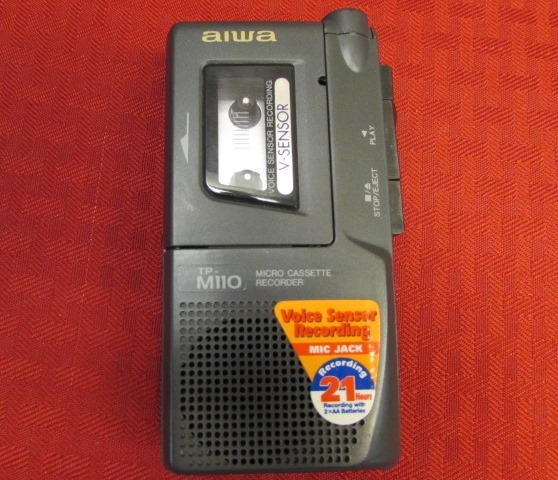 AIWA MICRO CASSETTE RECORDER WITH BLANK CASSETTE TAPES 