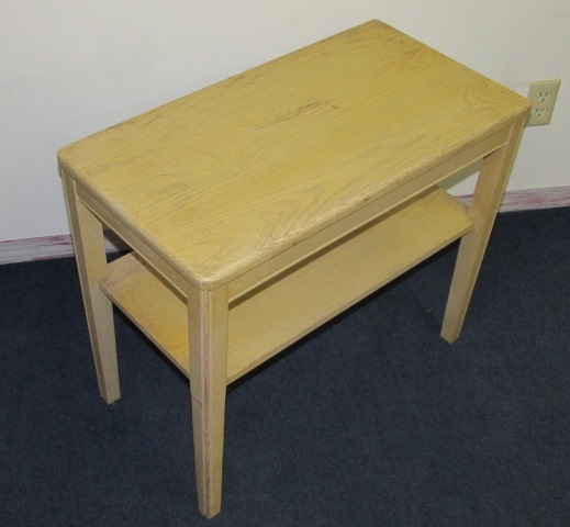 SOLID OAK COUCH/END TABLE - VERY STURDY!!
