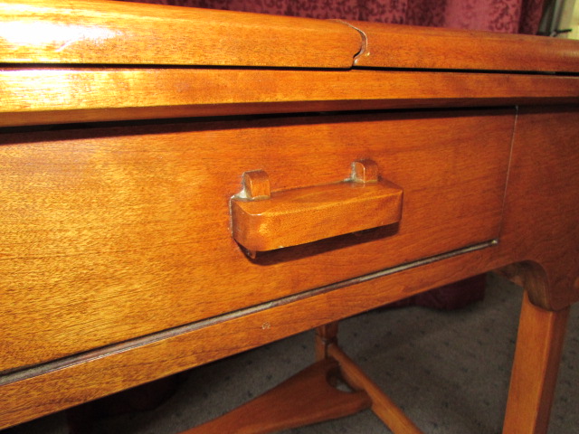 Lot Detail - GORGEOUS SCANDINAVIAN STYLE SOLID MAPLE SEWING CABINET
