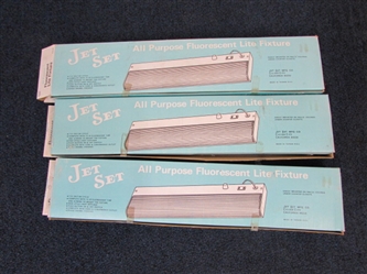 THREE ALL  PURPOSE FLORURESCENT LITE FIXTURES NEVER USED