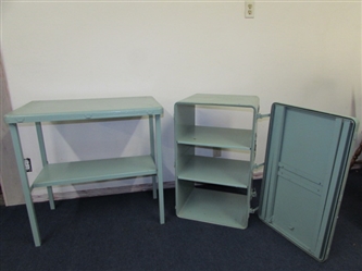 AWESOME ALUMINUM MILITARY MEDICAL CHEST!  CONVERTS TO TABLES & SHELVES!