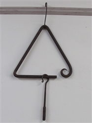 COME & GET IT!  RUSTIC WROUGHT IRON TRIANGLE DINNER BELL WITH STRIKER