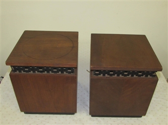 CONCORD ELECTRIC  OMNI DIRECTIONAL  SPEAKERS IN SOLID WOOD CASES