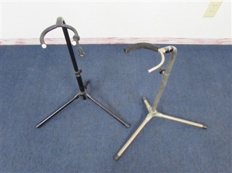 TWO METAL GUITAR STANDS