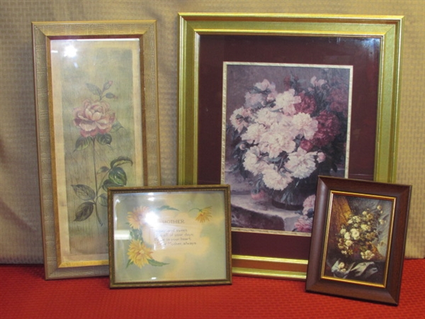 FOUR GORGEOUS FRAMED FLORAL PRINTS TO BRIGHTEN UP YOUR HOME