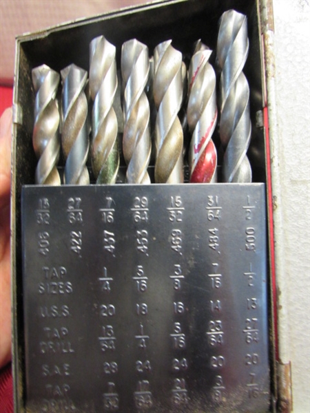 DRILL INDEX SET WITH 21 DRILL BITS - U.S.A. MADE!