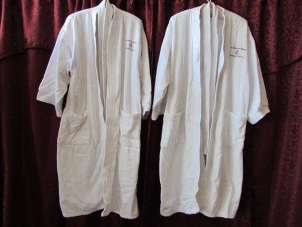 HIS & HERS SPA TREATMENT - TWO 100% COTTON TERRY CLOTH BATH ROBES