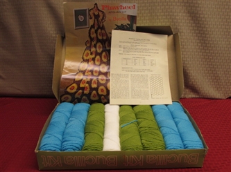 PERFECT FOR A CHILLY EVENING BY THE FIRE - PINWHEEL AFGHAN KIT BY BUCILLA