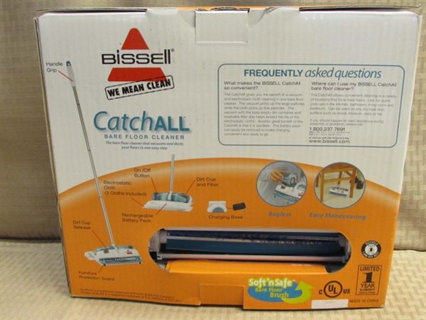 NEW IN BOX BISSEL CATCH ALL BARE FLOOR CLEANER