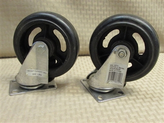 ROLL THROUGH LIFE WITH THESE HEAVY DUTY 5" RUBBER SWIVEL CASTERS
