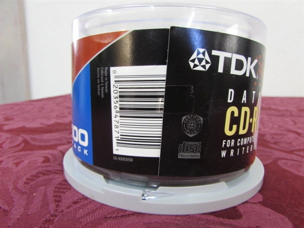 UNOPENED TDK CD-R COMPUTER DISC 100 COUNT