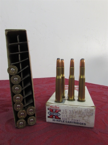 AMMO FOR DEER RIFLES 32 CALIBER AND 25-35 CALIBER BULLETS