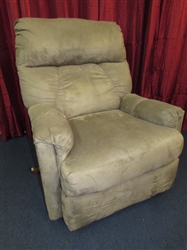 KICK BACK & RELAX IN THIS VERY NICE MICROSUEDE RECLINER