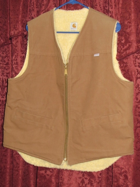 CARHARTT SHERPA LINED CANVAS HUNTING VEST