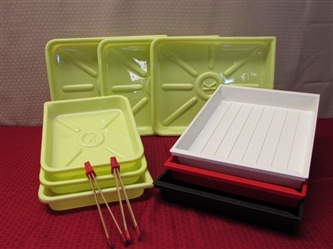 FUN AND COLORFUL  DEEP TRAYS FOR STORAGE & MORE