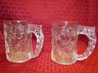 TWO COLLECTIBLE 1995 McDONALDS BATMAN FOREVER MUGS