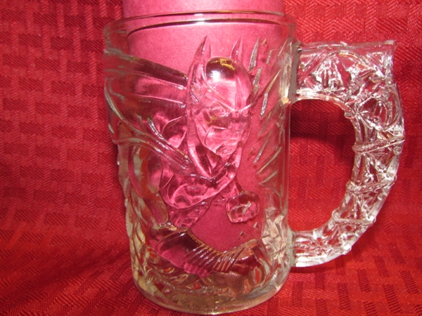 TWO COLLECTIBLE 1995 McDONALD'S BATMAN FOREVER MUGS