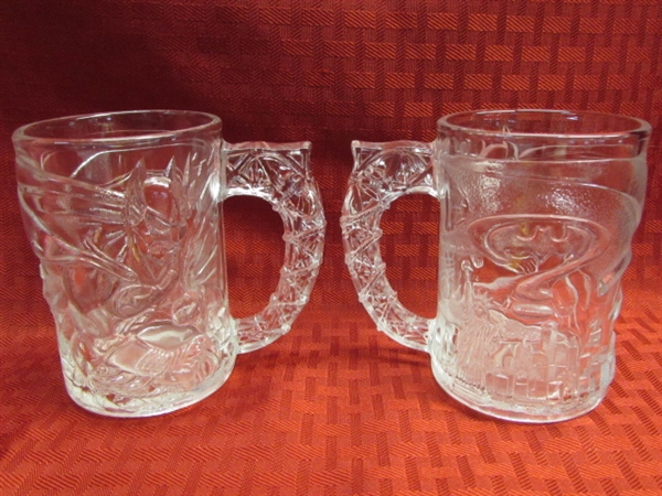 TWO COLLECTIBLE 1995 McDONALD'S BATMAN FOREVER MUGS