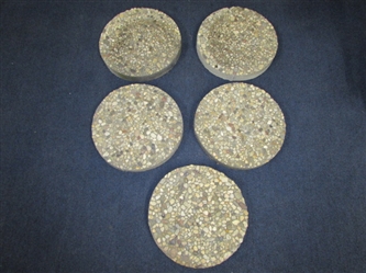 FIVE 15" EXPOSED AGGREGATE STEPPING STONES