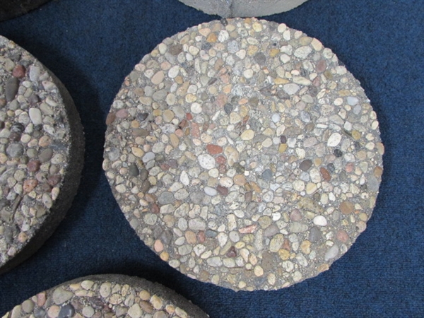 FIVE 15 EXPOSED AGGREGATE STEPPING STONES