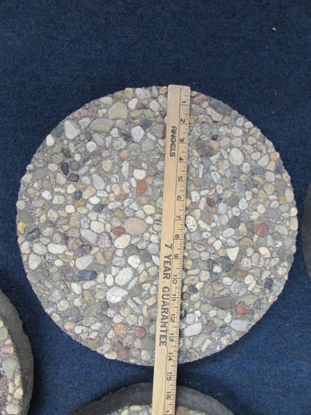 FIVE 15 EXPOSED AGGREGATE STEPPING STONES