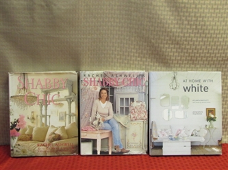 DO IT YOURSELF SHABBY CHIC-THREE GREAT HARD BACK BOOKS WITH INFO & INSPIRATIONAL PHOTOS TO SHABBY CHIC YOUR PALACE