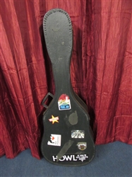 GUITAR CASE WITH  VINTAGE STICKERS
