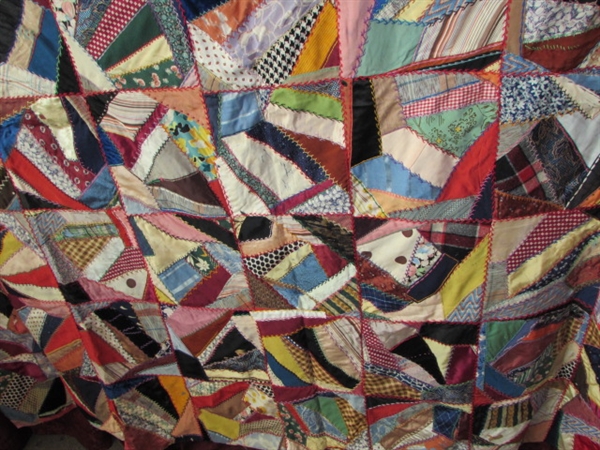 WONDERFUL CRAZY QUILT TOPPER NEEDS YOU TO COMPLETE IT!