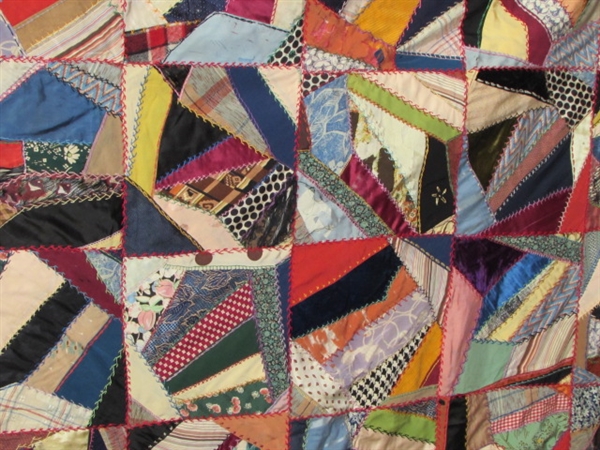 WONDERFUL CRAZY QUILT TOPPER NEEDS YOU TO COMPLETE IT!