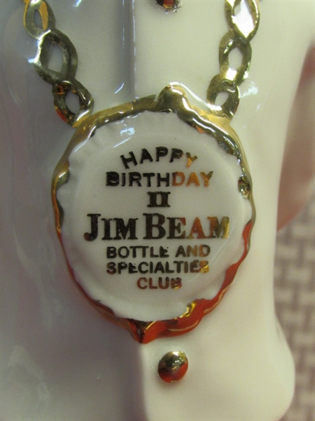 HAPPY BIRTHDAY JIM BEAM! VINTAGE SLY FOX BEAM'S TROPHY BOTTLE