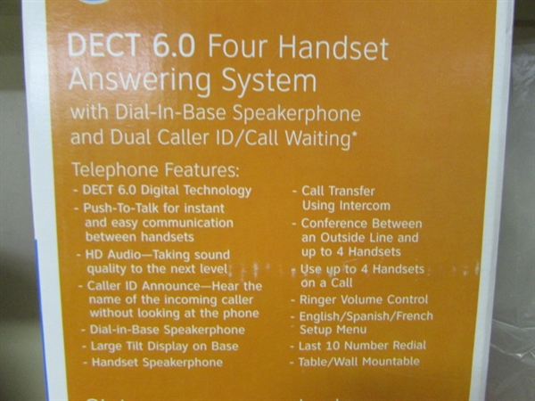 AT&T FOUR HANDSET ANSWERING SYSTEM