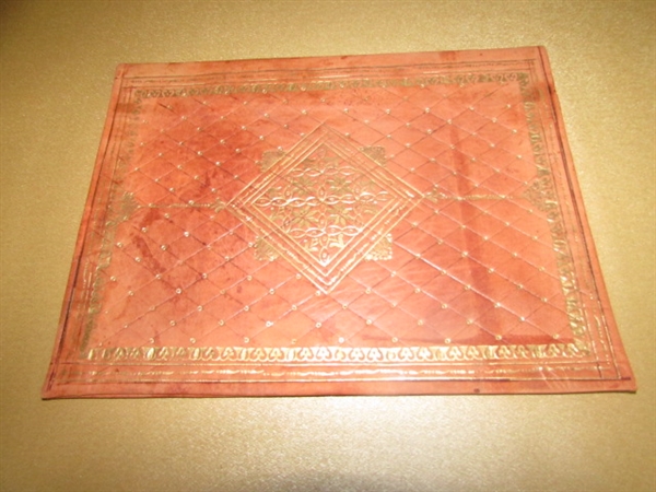 TWO MOROCCAN FOLIO COVERS WITH 22 ct GOLD DESIGN