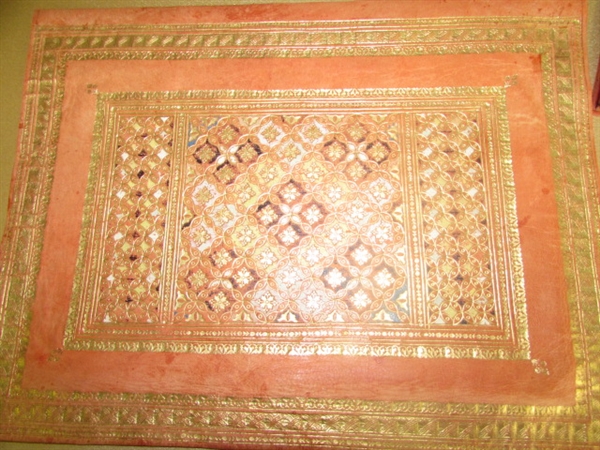 TWO MOROCCAN FOLIO COVERS WITH 22 ct GOLD DESIGN