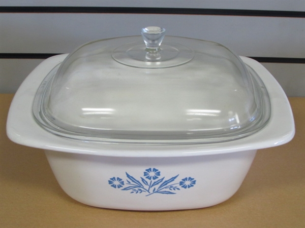 TIME FOR SOME COMFORT FOOD! CORNING WARE DUTCH OVEN & TWO PYREX CASSEROLE DISHES
