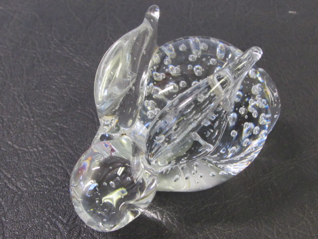 blown glass rabbit