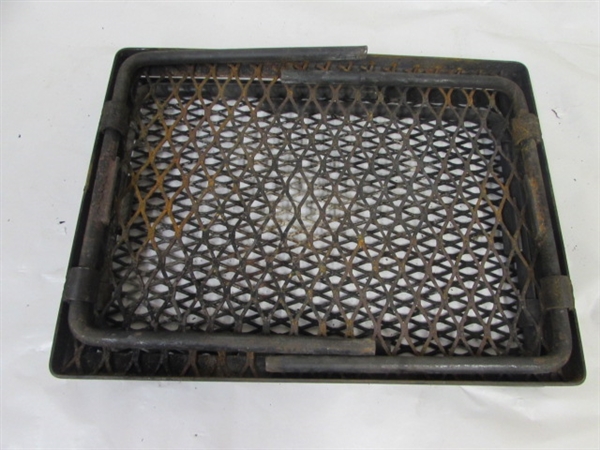 TWO PORTABLE CAMPFIRE GRILL GRATES-STEEL WITH LEGS