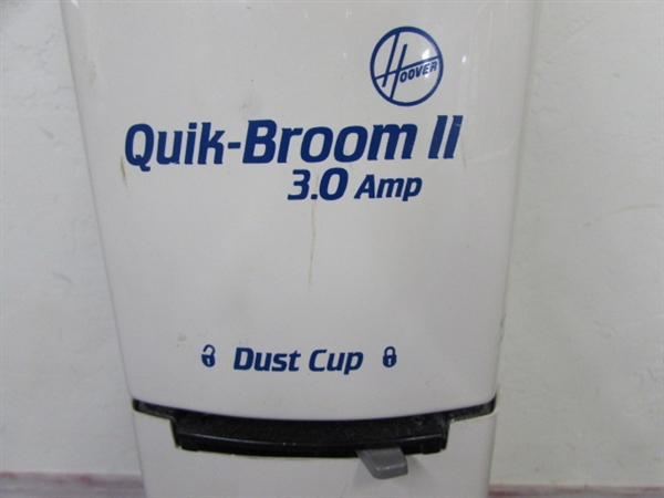 HOOVER BRAND QUIK BROOM II COMPACT VACUUM FOR EASY CONVENIENT CLEANING