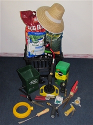 THE GRASS IS ALWAYS GREENER. . .AT YOUR PLACE-LAWN FOOD, SPREADER, SEED, BUG B GONE, SPRINKLERS & MORE